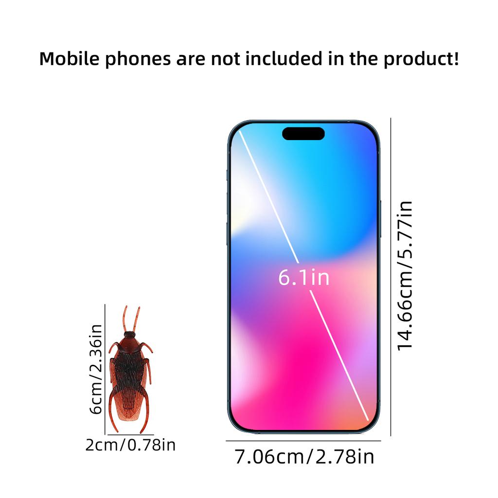 50Pcs Realistic Fake Cockroaches, Pranks, Perfect For Halloween Projects, Prank Toys