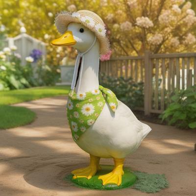 Pastorální styl Husí čepice s bonetem Trojúhelníkový šátek Květinový vzor Jasná barva Kostým husy na verandu Farmářský rekvizita pro focení