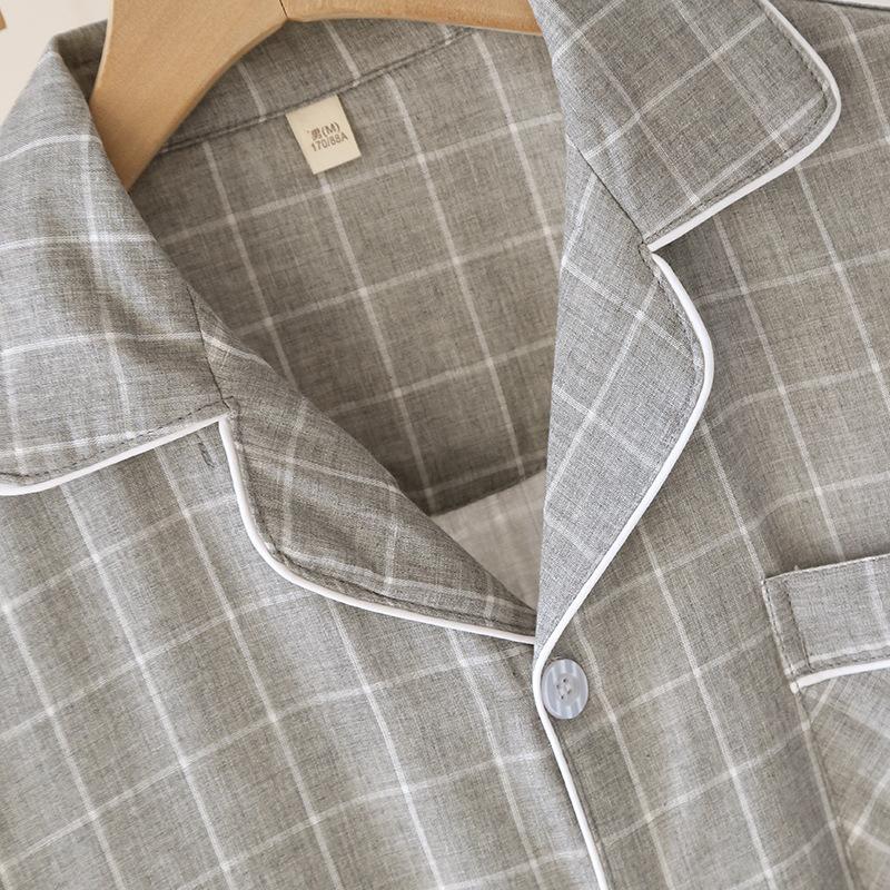 2026 New Spring and Autumn Men's Pajama Set 100% Cotton Long Sleeve Long Pants Two Piece Set Loose Large Home Clothes