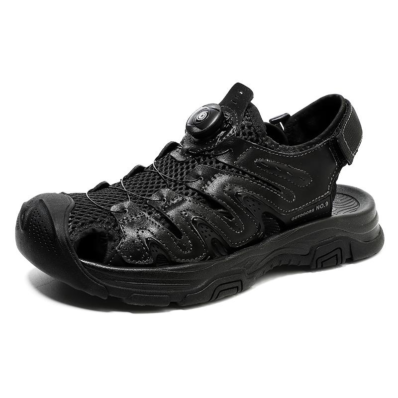 Fashion Breathable Leisure Walk Men's Sandals Fashion Hollow Out Mesh Shoes Quick Dry Man Wading Aqua Shoes Comfortable Men Summer Shoes