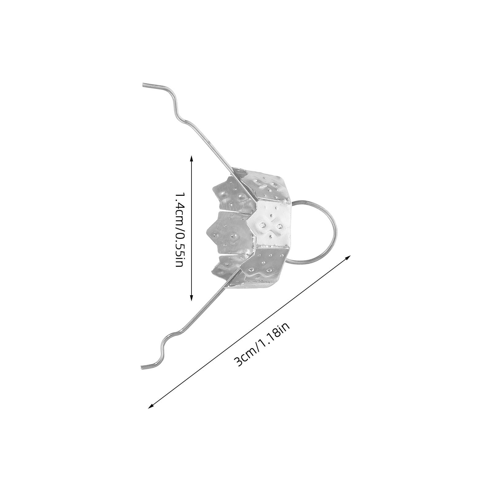 100Pcs Metal Round Ornament Caps Replacement Bauble Tops for Christmas Tree Decor DIY Xmas Ornament Cap Decoration