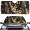 SHEIN Elk Print Aluminum Foil Sunshade - Portable, No-Install Windshield Visor for Men & Women