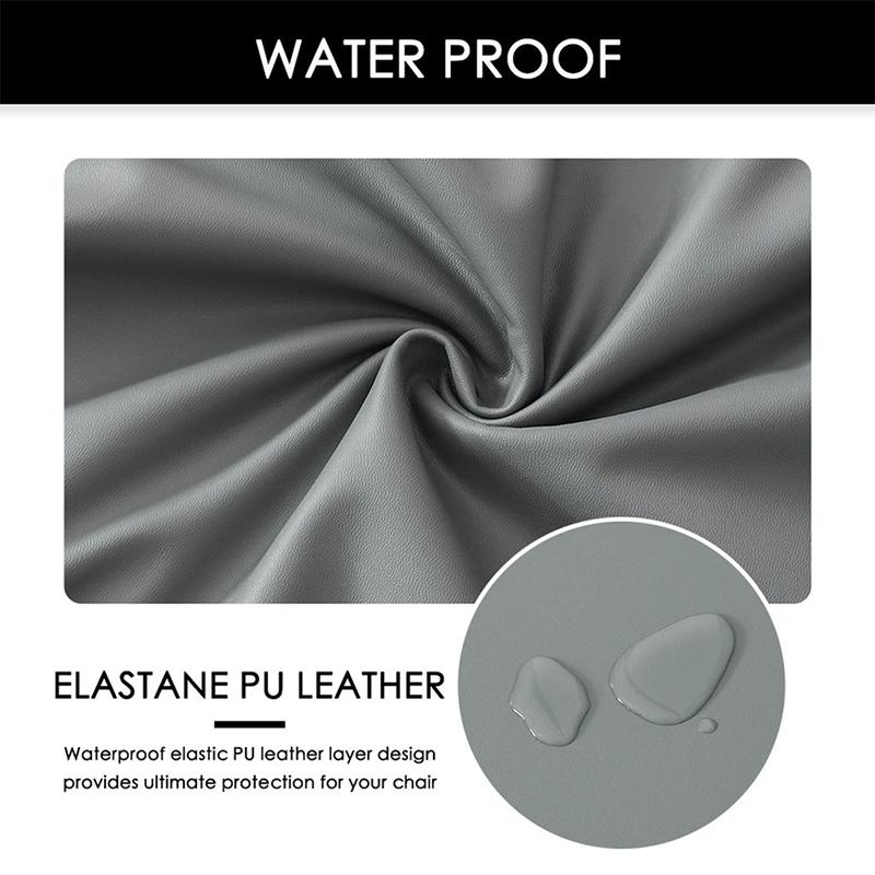 PU Leather Chair Seat Cover Elastic Computer Chair Seat Cover Waterproof Office Chair Seat Cover Chair Slipcover