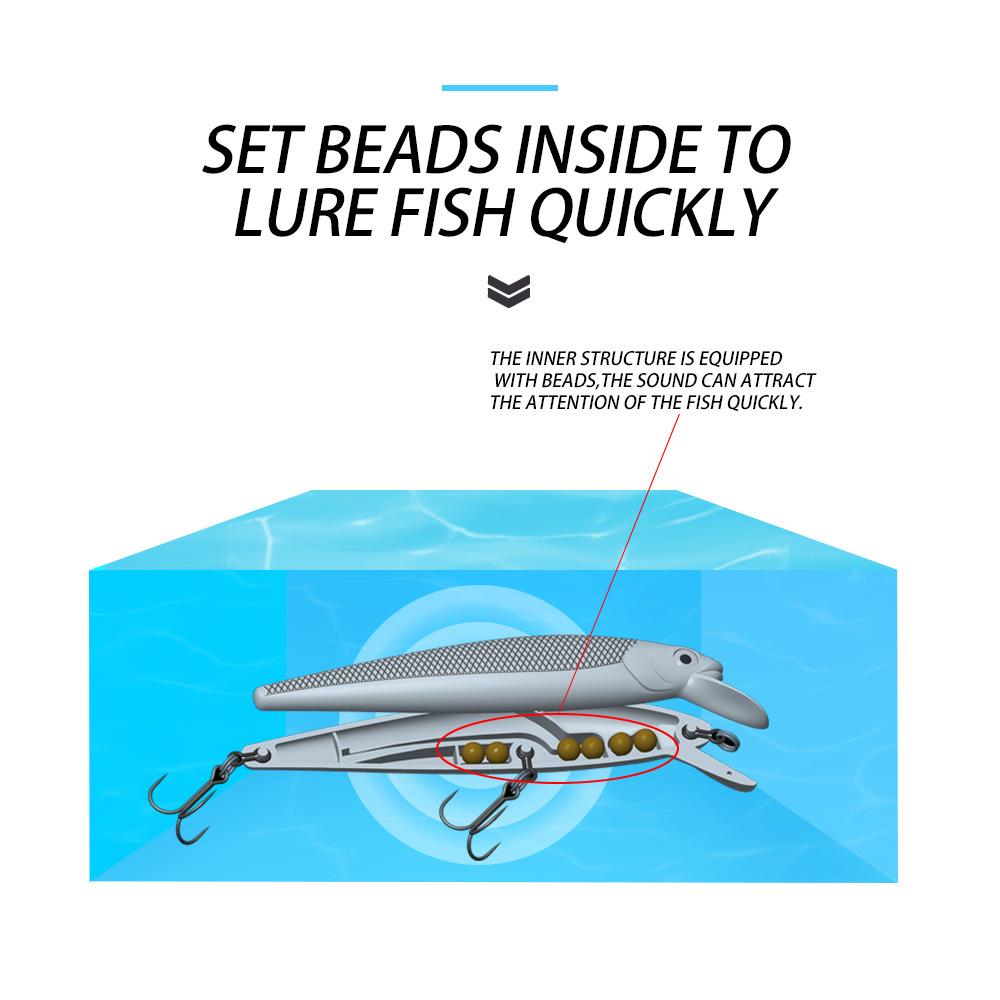 10Cm Simulated Bait Luya Bait Mino Vib Fishing Bait Talk About Water Sea Fishing Bait Hard Bait Luya Bait