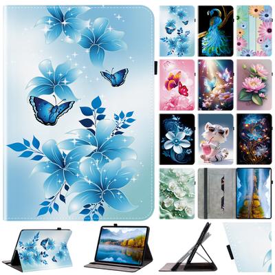 Husă din piele PU pentru tabletă Samsung Galaxy Tab A 10.1 (2016)-11 stiluri! Durabil, cu 2 sloturi pentru suport, suport pentru creioane și sloturi pentru carduri, husă spate flexibilă din TPU