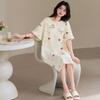 Antibacterial Xinjiang Cotton Nightgown: Women's A-grade Pure Cotton, Chest Pads, Summer Plus Size, Cute Homewear Dress