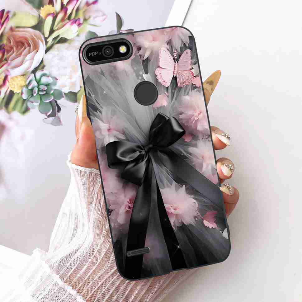 For Tecno Pop 2 F B1c Case Cartoon Lion Butterfly Silicone TPU Black Cover For Tecno Pop 2F POP 2F 5.45" Phone Cases Coque