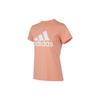 Adidas T Shirts Women's Pink Crew Neck Moderate Straight Fit H07810