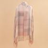 Cold-proof Knitted Wool Scarf Soft Long Neckscarf with Tassel Soft Classic Plaid Scarf  Women