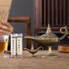 Aladdin Genie Lamp Incense Burner Made of Alloy Material Ideal for Tea Ceremony Decoration and Incense Use