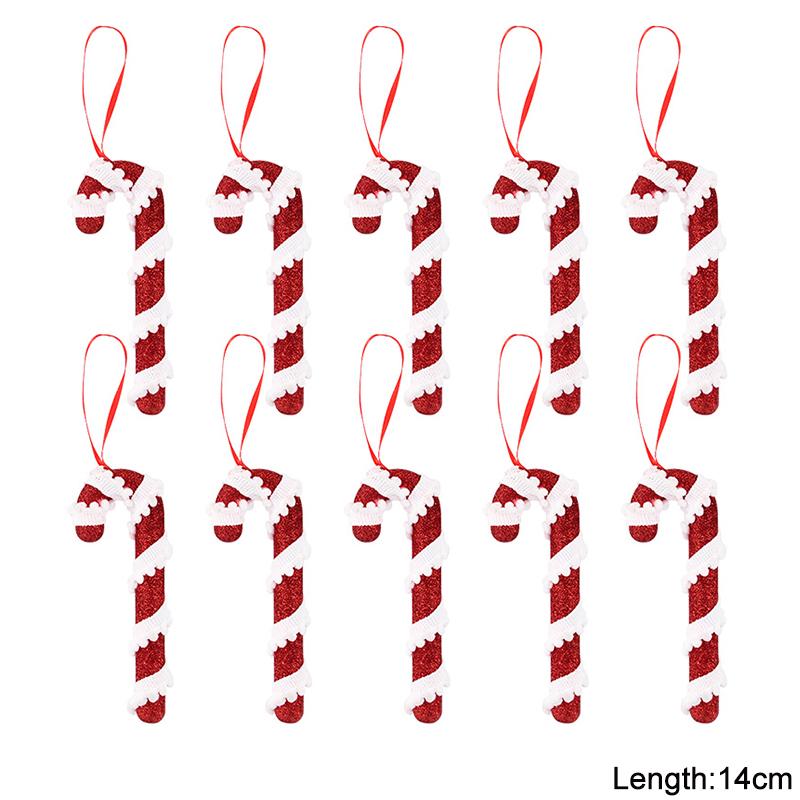 1-5Pcs Red White Candy Cane Hanging Pendant Xmas Tree DIY Ornaments Merry Christmas Home Decoration New Year Holiday Supplies