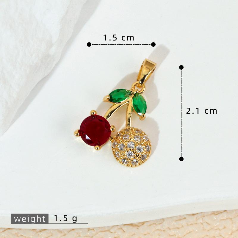 Cherry Pendant Necklace & DIY Earrings Set