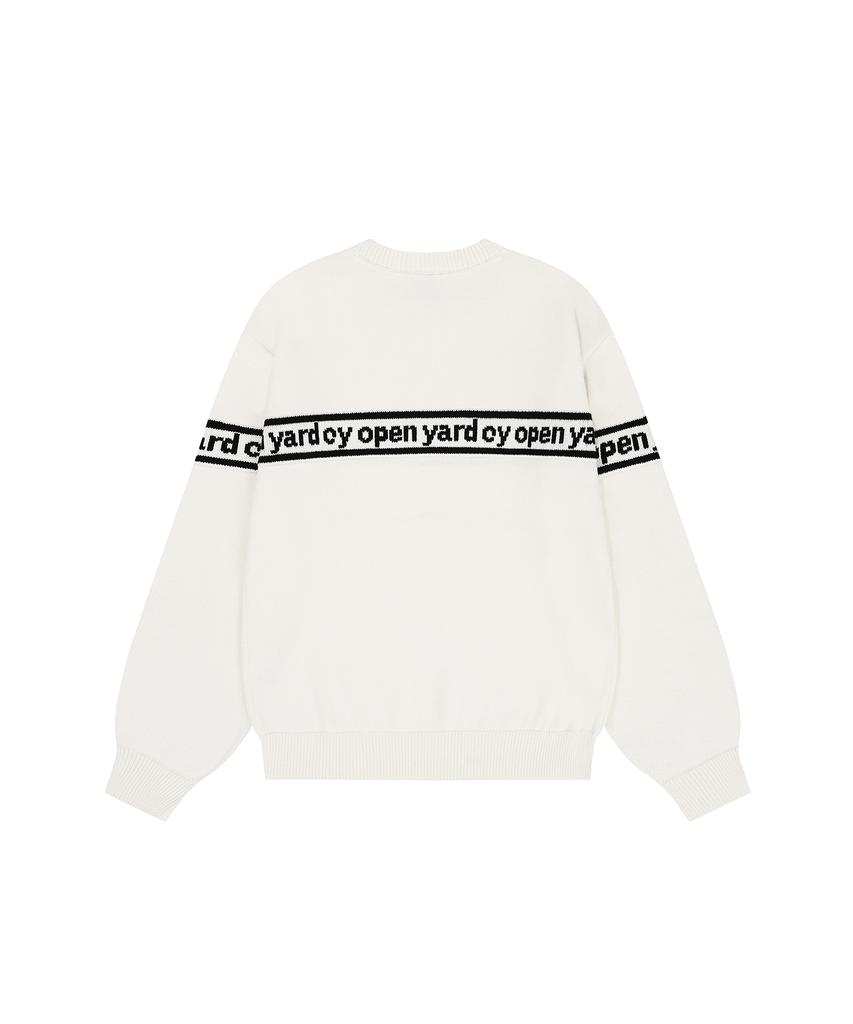 OHY Opyd Line Logo Knit - Cream