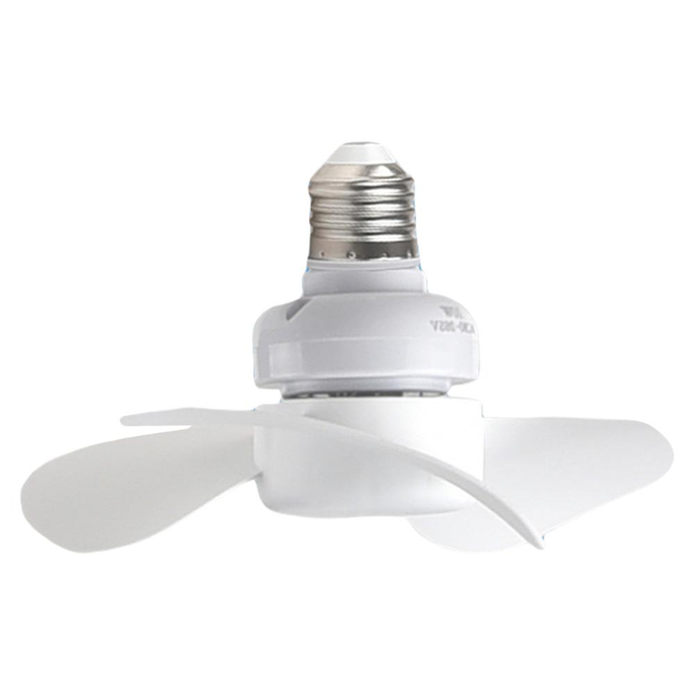 Chandelier Ceiling Fan E27 Base/USB Light Bulb Fan with Socket Hose Extender Small Ceiling Fan Light for Bedroom Living Room