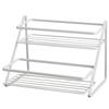 T02C!2 Tier Countertop Spice Rack Step Shelf For Kitchen Pantry Bathroom Cabinet Organizer, Metal, White