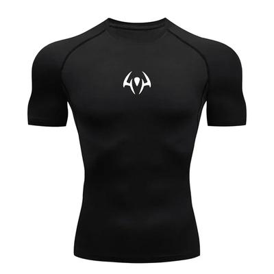 Camiseta Casual de Manga Corta con Gráfico de Verano Compresión Hombre Deporte Secado Rápido Fitness Gimnasio Camiseta Superior Entrenamiento Gimnasio Camiseta Interior Capa Base