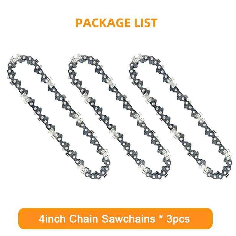 1/4 Chainsaw Chain 4Inch Mini Steel Chainsaw Chains Electric Chainsaws Accessory Chains Replacement Mini Electric Chainsaw