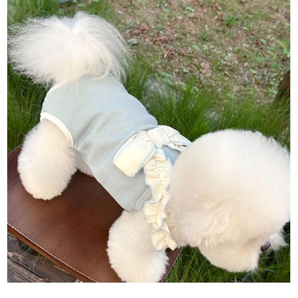 Teddy Four-Legged Neuter Suit Pet Autumn Vest Puppy Belly Protection Sleepwear Solid Colour Dog Clothes