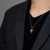 1pc Star Cross Necklace Men's Trend, Simple And Elegant Pendant Gifts For Men