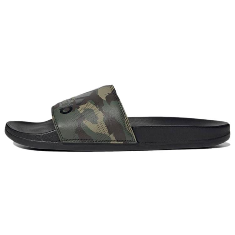 adidas Adilette Comfort Sandals Casual Sports Slippers Black Green Camouflage Unisex Black Green Men s GW1053 EU 38