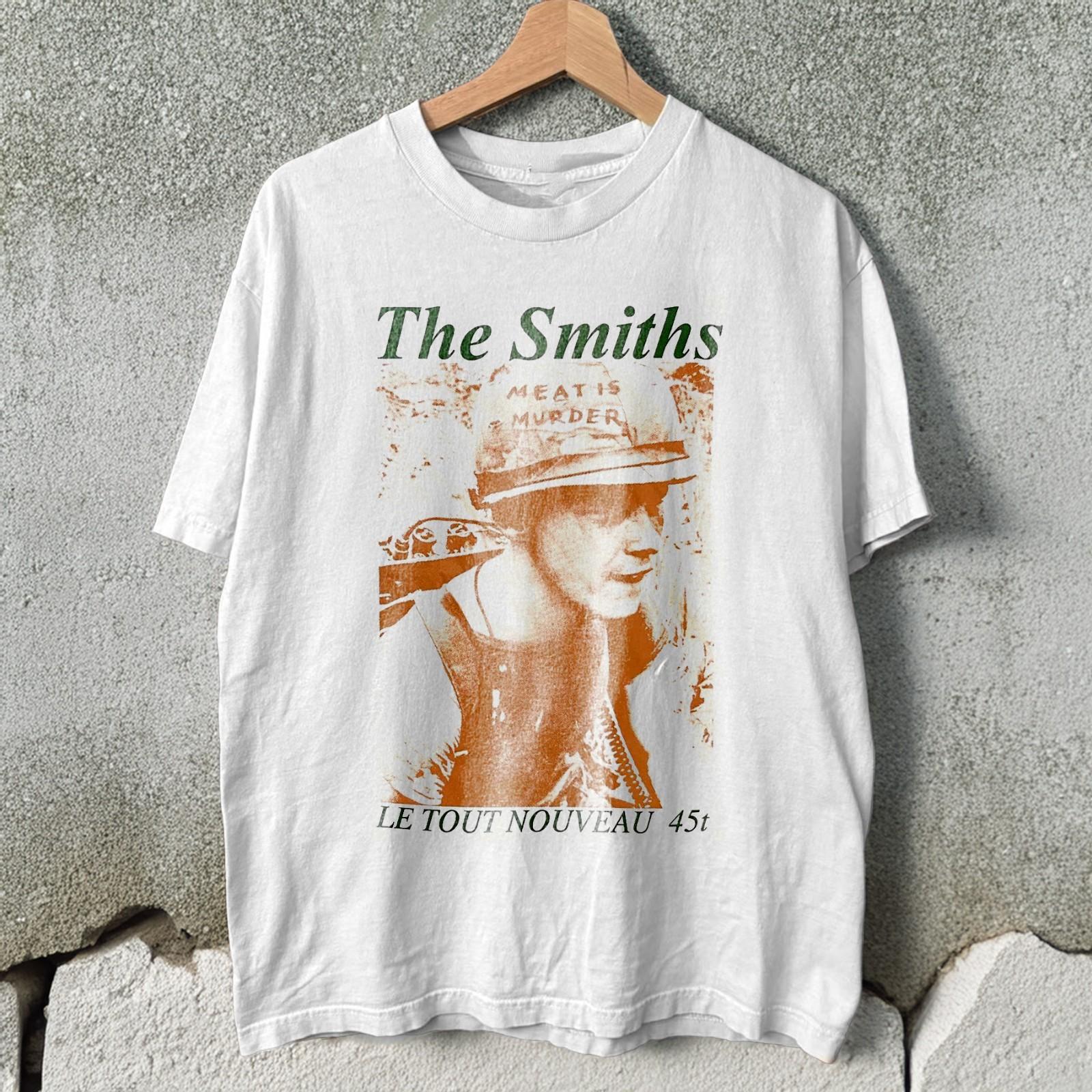 the Smiths meat is murder promo White Heavy Cotton T-Shirt Size S-5XL XXXL