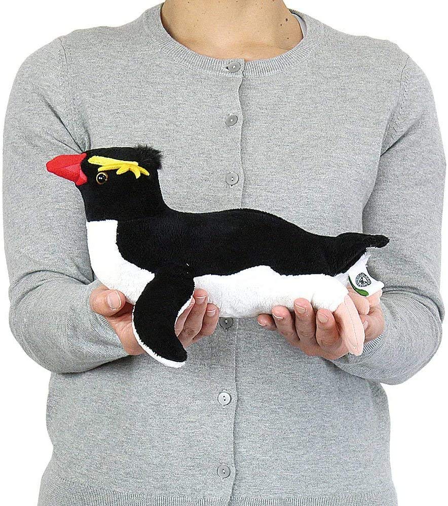 Calorata Rockhopper Penguin Plush Toy Realistic Penguin Animal Toy Doll Gift Present Birthday Christmas Present (Swimming Parent/Soft Touch) (Twice