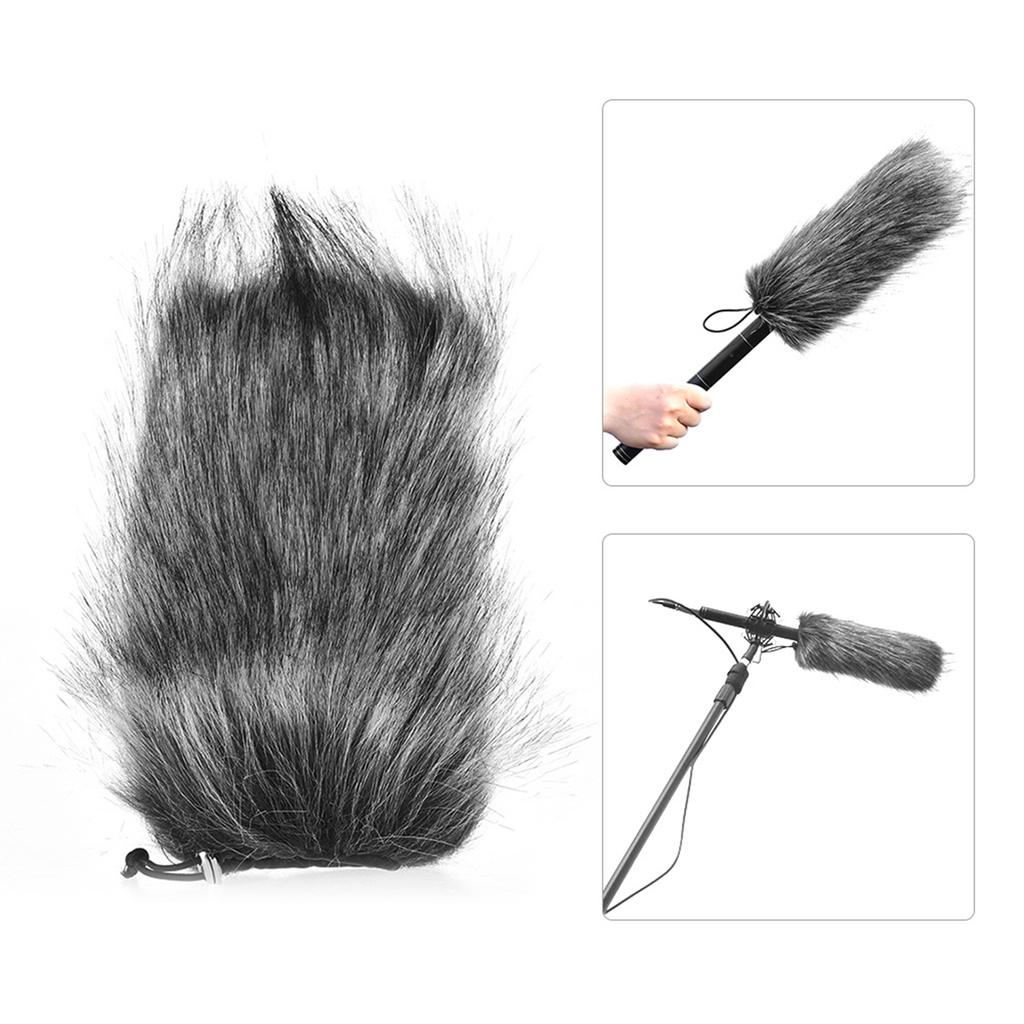 Universal Professional Microphone Furry Windscreen Flexible Mount Fur Windshield for Rode VMGO Video Mic GO, VideoMic