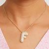 Initial Charm A-Z Letters Pendant Necklace Women Men Choker Stainless Steel Rope Chain Fat Alphabet Gold Color Hip Hop Iced