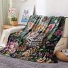 Coperta in Flanella con Stampa di Gatti Bianchi, Alta Qualità, Confortevole per Tutte le Stagioni, Decorazione per la Casa, Calore e Comfort, Perfetta per Regali di Natale