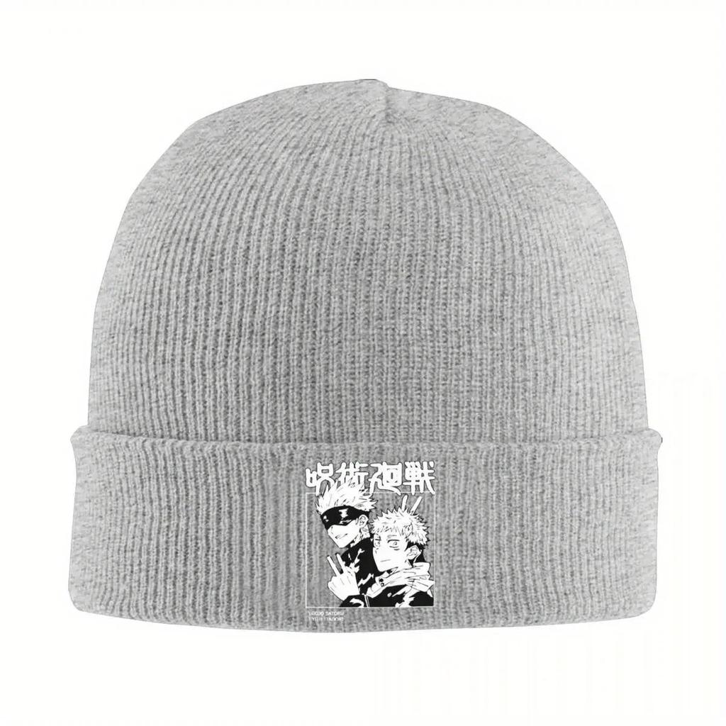 new Jujutsu Yuji Itadori Kaisen Satoru Gojo Knitted Caps for Women Unisex Beanie Winter Hats Acrylic Unisexga Warm Melon Cap