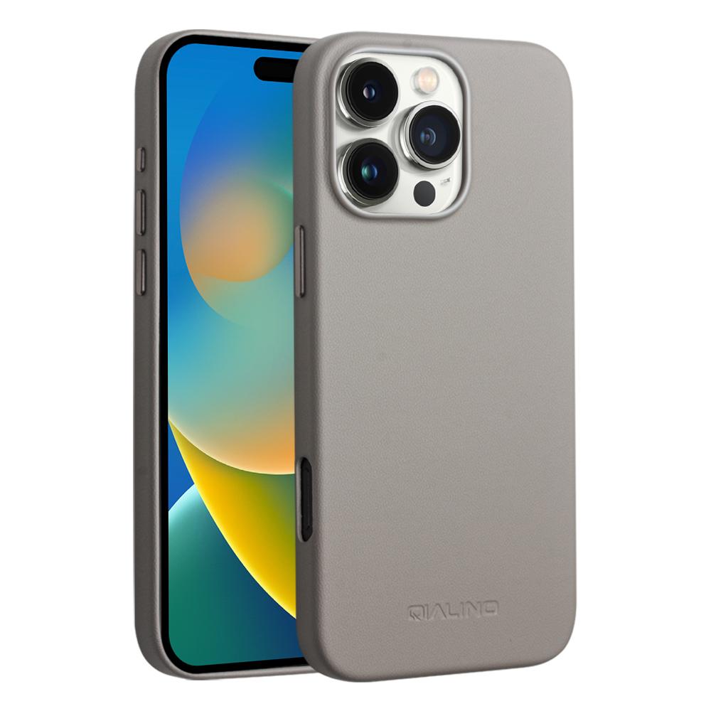 QIALINO For iPhone 16 Pro Case PC+Silicone Phone Cover Compatible with MagSafe A