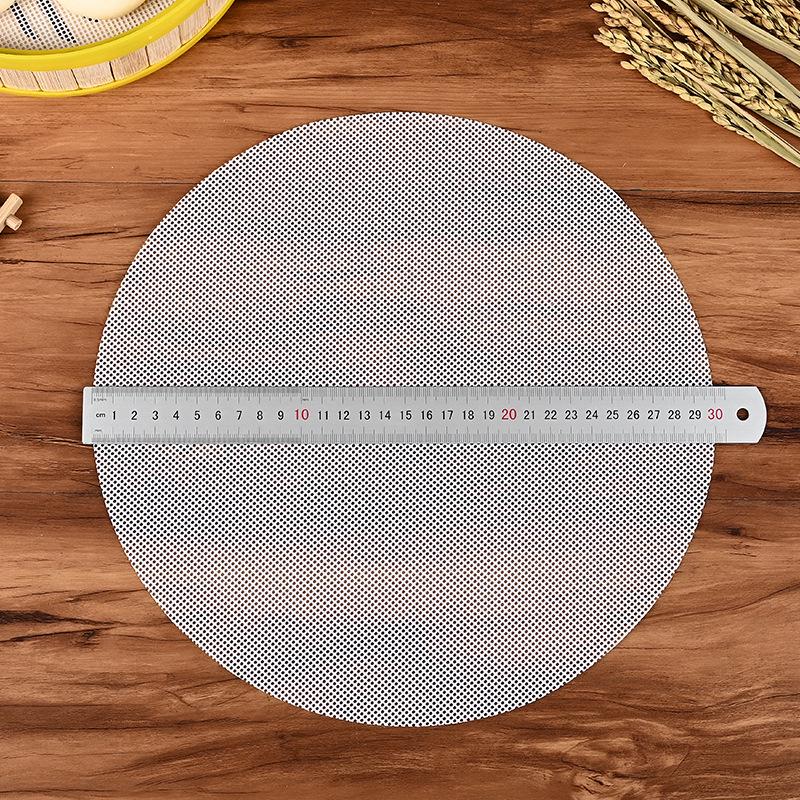Round Silicone Non-stick Steamer Mat for Buns, Oil-proof, Breathable Baking Tray Liner