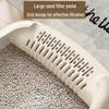 Extra-Large Semi-Enclosed Splash-Proof Cat Litter Box for Adult and Young Cats
