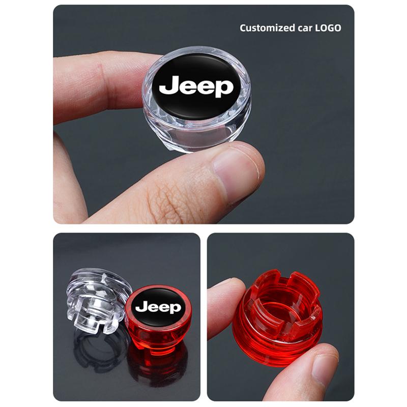 JOT2 Car Cigarette Lighter Cover Plug Dustproof Decorative Caps For Jeep Wrangler Grand Cherokee Avenger Compass Wagoneer Gladiator