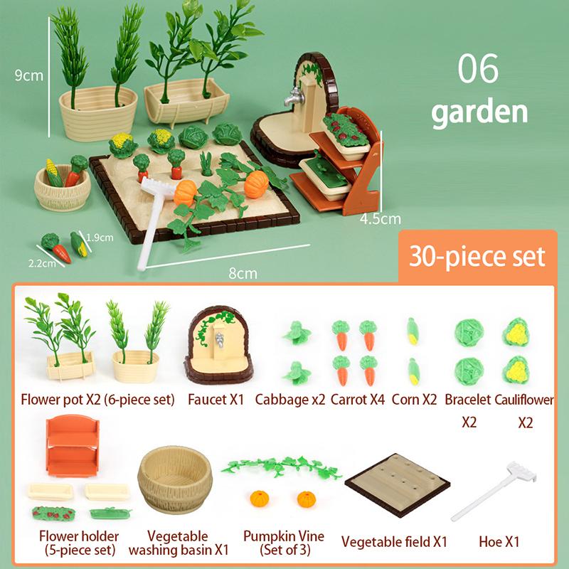 

Лесная семья 1/12 кухонная мебель ванная комната спальня наборы для выпечки миниатюрная модель кукольный домик аксессуары холодильник девочка подарок as the picture