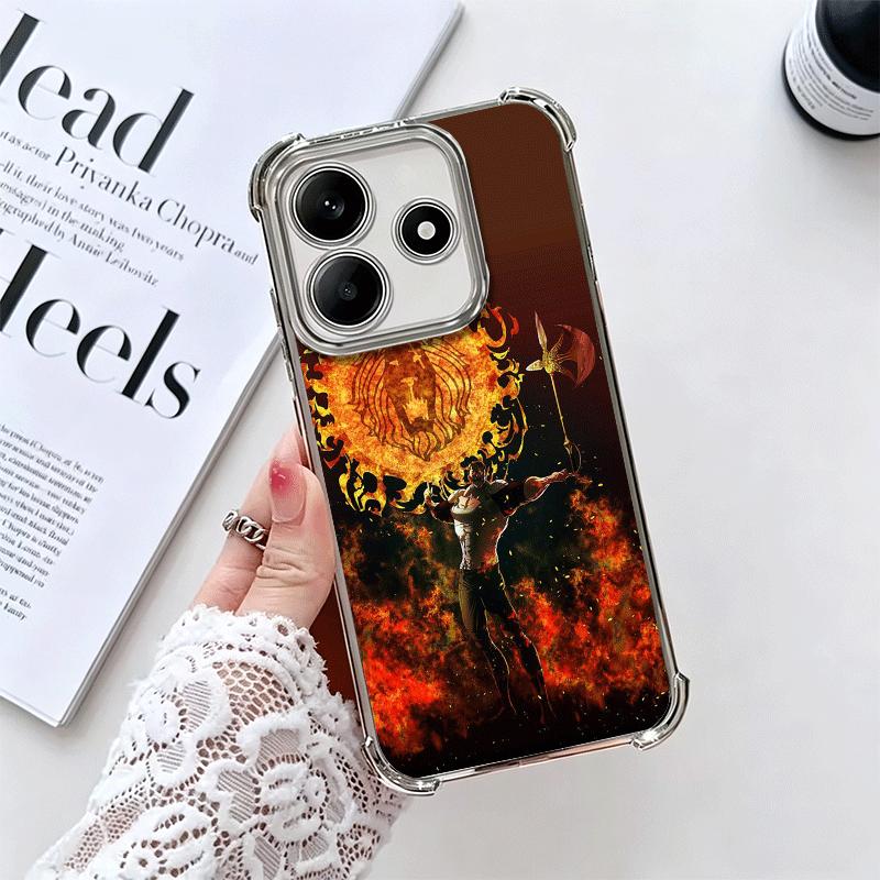 

Seven D-Deadlys Sins Escanor Soft Phone Case For Xiaomi Redmi Note 14 15 Pro Plus 13 12 11S 11T 5G 10 9S 9 Plating Anti-Fall Fun Redmi Note 11S 4G
