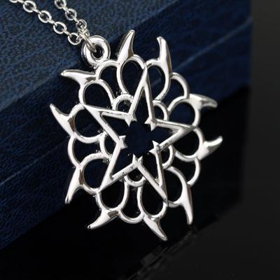 Halskette mit Anhänger „Black Veil Brides Band“ für Fans, Freunde, Liebhaber, weißvergoldete Anhänger