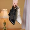 The New Summer Style of Hollow Thick-heeled and High-heeled Breathable Mesh Boots Goes Well with Versatile Mesh Ankle Boots