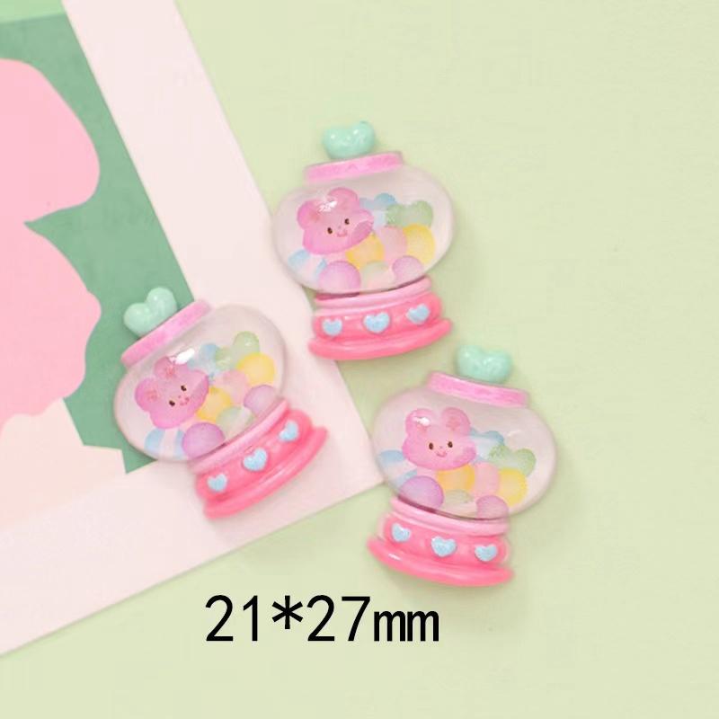 10pcs Amusement Park Airship Train Trojan Horse Resin Cream Glue Phone Case Flat Back Scrapbooking DIY Statue Decoration Crafts
