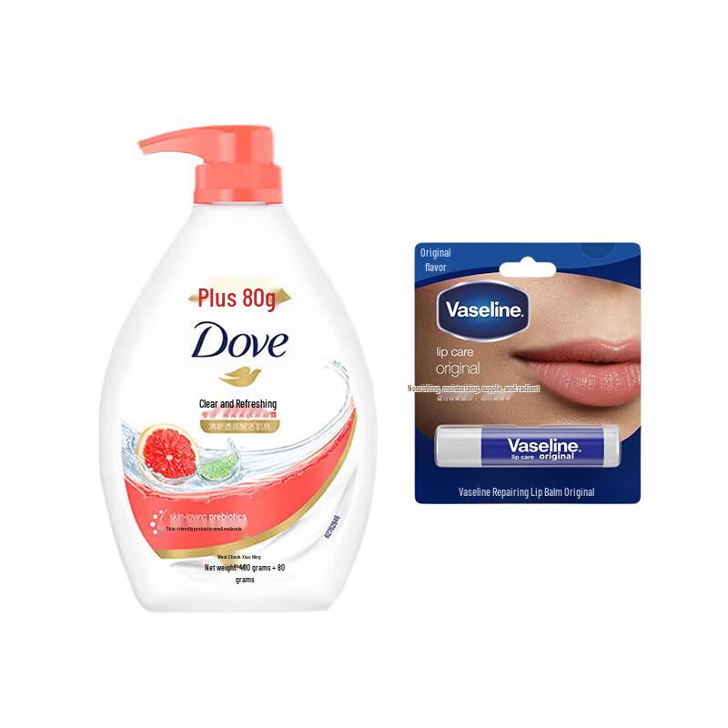 Vaseline Nourishing Lip Balm & Refreshing Shower Gel Set