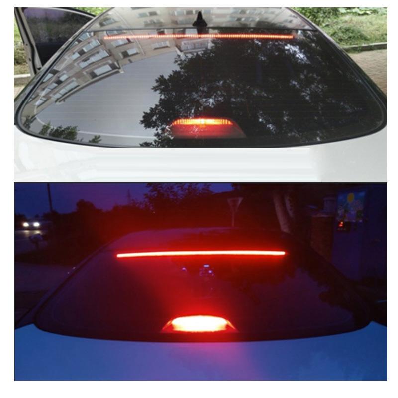1Pc Auto High Brake Light Multi-mode with Left and Right Steering Function Anti-rear-end Collision Refitted Streamer Light A7 Tail Light