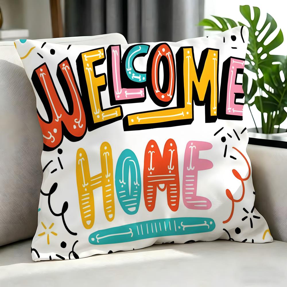 Art SSweet Home Welcomeed Cushion Cover Cushion Cover Set Pcs x x x Pillowcase Decorative Sofa Home Decor