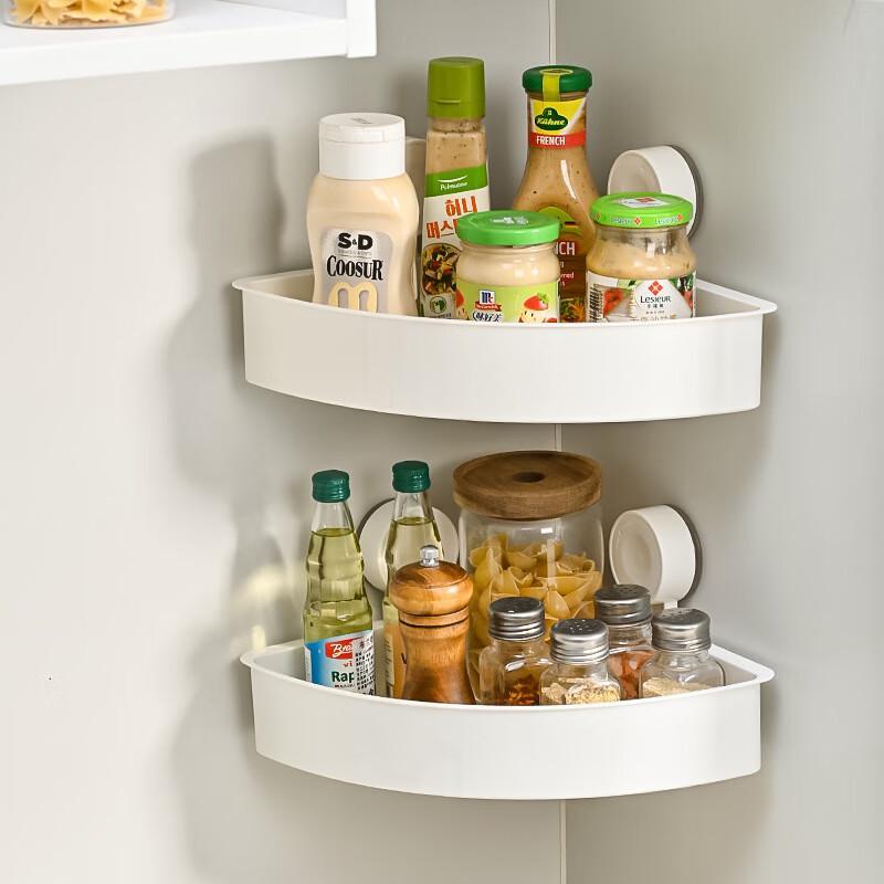Triangular Suction Cup Corner Shelf