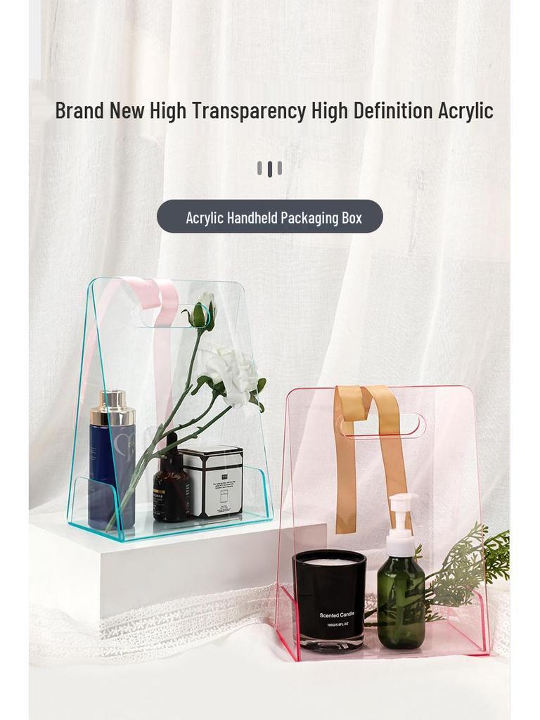 Transparente Acryl-Dreiecks-Blumenbox - Valentinstags-, Neujahrs-, Geburtstagsgeschenk
