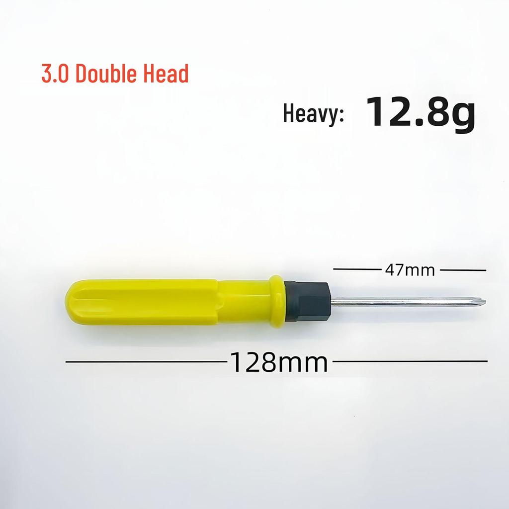 Dual-ended 3.0/4.0/5.0mm Phillips & Flathead Screwdriver for Home Use