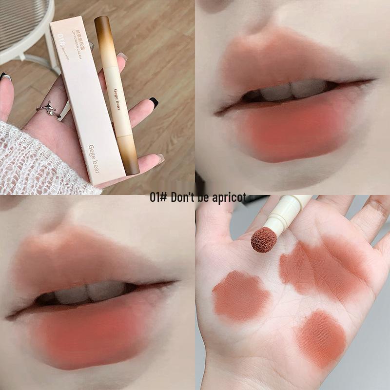 

Gege Bear Velvet Mist Lip Powder: Matte Nude Whitening Student Lipstick for Autumn/Winter