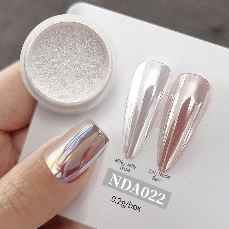 

NICOLE DIARY Moonlight Mirror Nail Powder Aurora Silver Glitter Metallic Effect UV Gel Polish Pigment Chrome DIY Nail Decoration NDA022