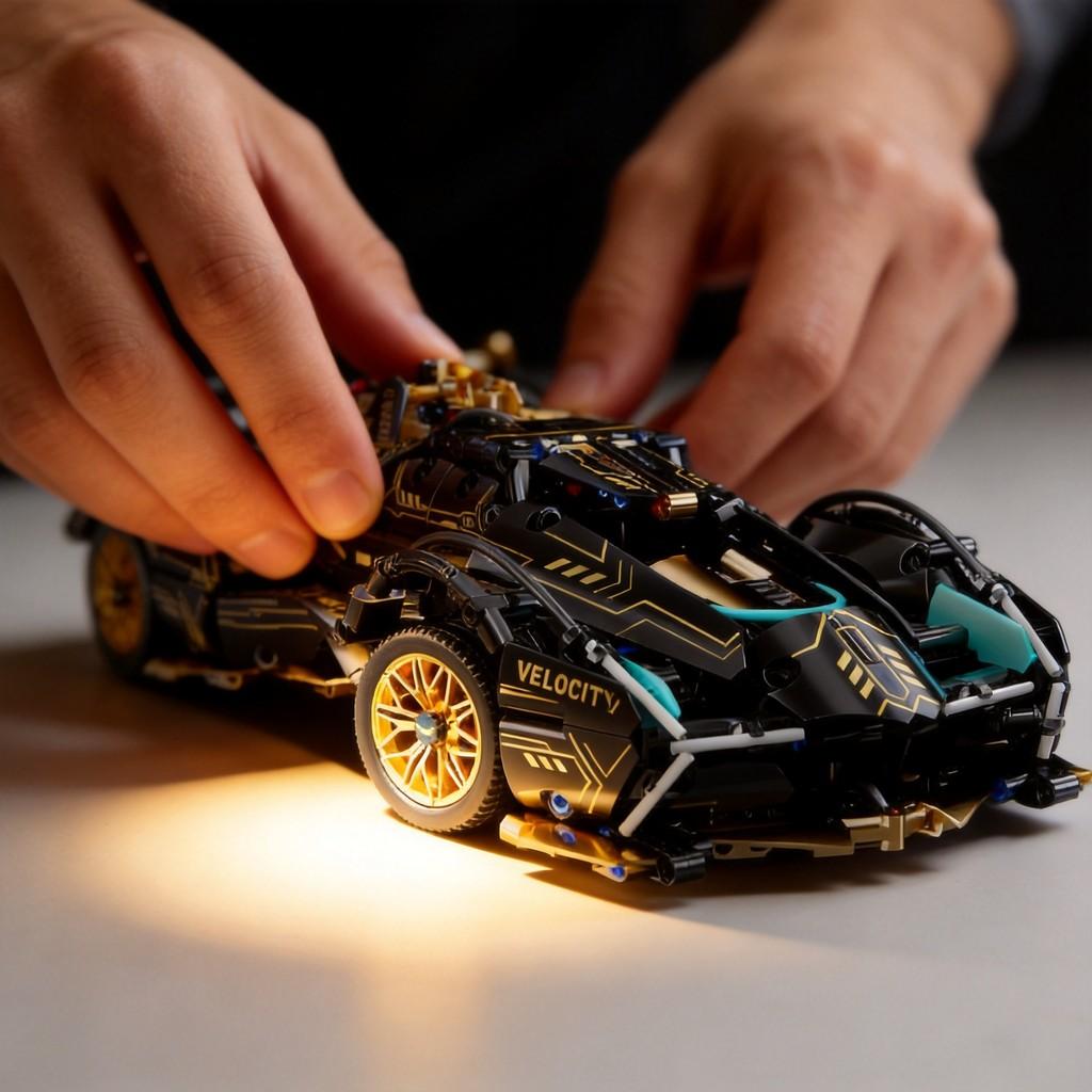 Compatible Remote Control Car Toy With Assembly And Brain Development For Kids