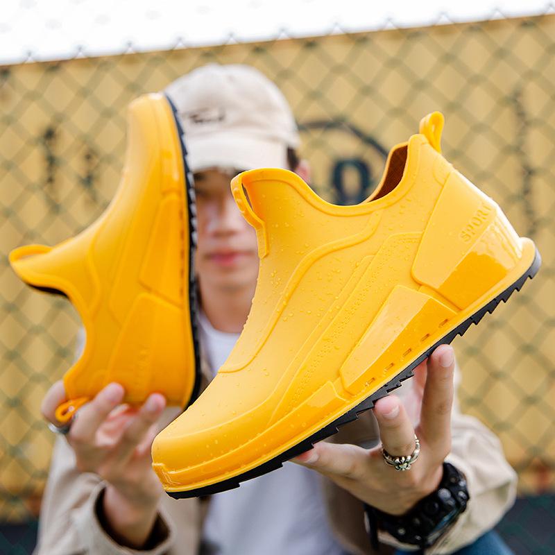 

Men s Cross-Border Thick-Soled Non-Slip Waterproof Rain Boots - Wear-Resistant, Outdoor, Velvet-Lined for Warmth 44