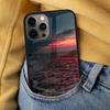 Sunset Silicone Soft Phone Case for iPhone 17 Air 16e Pro max 15 Pro 13 14 Plus 11 12 MagSafe Magnetic Coque